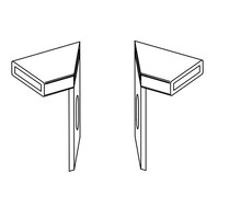 Terminali per Angolo Zincato e Verniciato per Fissaggio Pannello Modulare in Grigliato