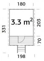 Casetta da Giardino per Bambini in Legno d' Abete Nordico(16mm) - 331X180cm - Pavimento Incluso - IT - 2
