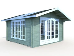 Casetta da Giardino in Legno d' Abete Nordico(34mm) - 380X380cm - 5
