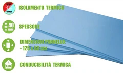 Pannello in XPS 'Polistirene Estruso Sinterizzato' per Isolamento Termico -125x60x4 cm