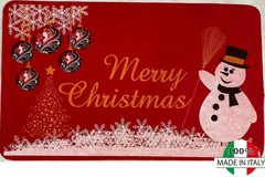 Zerbino Tappeto Neve Natalizio 40 X 67 cm