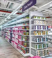 z MODULO CONTINUATIVO Scaffale murale  L 133, H 250 , Prof. 40 CM, base + 4 ripiani - 5