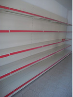 SCAFFALATURA MURALE COMPLETA LUNGHEZZA 410 CM , H 200 CM , PROF.40 CM , BASE + 5 RIPIANI - 3