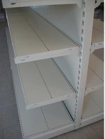 SCAFFALATURA GONDOLA COMPLETA L 13,40 MT , H 166 CM , PROF. 50+50 CM , BASE + 4 RIPIANI - 4