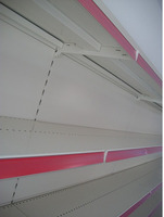 SCAFFALATURA MURALE COMPLETA LUNGHEZZA 540 CM , H 200 CM , PROF.50 CM , BASE + 5 RIPIANI - 2