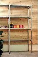 MODULO INIZIALE - Scaffalatura in acciaio INOX , H 200 cm , L 150 cm , PROF. 50 cm , con 4 ripiani - 2