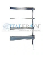 z MODULO CONTINUATIVO - Scaffalatura in acciaio INOX , H 200 cm , L 90 cm , PROF. 50 cm , con 4 ripi