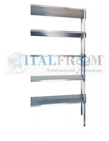 z MODULO CONTINUATIVO - Scaffalatura in acciaio INOX , H 250 cm , L 150 cm , PROF. 50 cm , con 5 rip