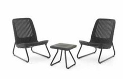 SALOTTO DA GIARDINO IN POLYRATTAN SET OIR 2 POLTRONE E TAVOLINO - 2