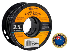 Cavo a Doppio Isolamento GALLAGHER ø2,5 mm L.400 m 35 Ohm/Km per Messa a Terra di Recinti Elettrici