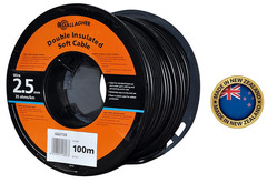 Cavo a Doppio Isolamento GALLAGHER ø2,5 mm L.100 m 35 Ohm/Km per Messa a Terra di Recinti Elettrici