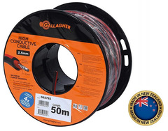 Cavo a Doppio Isolamento GALLAGHER ø2,5 mm XL Rosso L.50 m per Collegamento di 2 Elettrificatori o T
