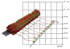 EuroNetz Combo Rete per Ovini Arancio 90/1-14/V-50 m GALLAGHER per Recinzioni Elettriche - 2