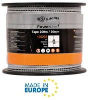 Nastro PowerLine 20 mm Bianco L.200 m GALLAGHER per Recinzioni Elettriche