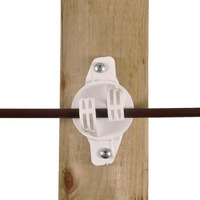Isolatore a 'W' Super Bianco/Nero per Legno Confezione 175 Pz. GALLAGHER per Recinzioni Elettriche