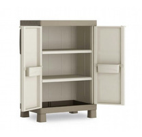 ARMADIO BASSO IN POLIPROPILENE 2 RIPIANI REGOLABILI 65X45X97 H MODELLO EXCE - 2