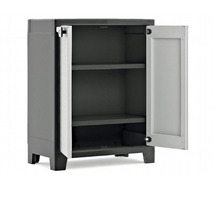 ARMADIO BASSO IN PLASTICA 2 RIPIANI REGOLABILI 80x44x100h MODELLO NATIT - 2