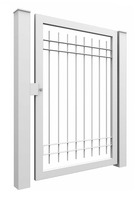CANCELLO PEDONALE BATTENTE 'VULCANO'  ZINCATO A CALDO - MISURA : cm 146,6 X 173 h