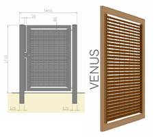 CANCELLO PEDONALE BATTENTE 'VENUS' ZINCATO A CALDO - MISURA : cm 146,6 X 173 h - 3