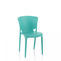 Sedia Jumbo in polipropilene rinforzata con fibra di vetro verde tiffany