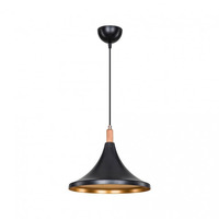 Lampada a sospensione Kano nero oro