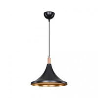 Lampada a sospensione Kano nero oro