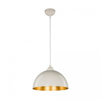 Lampada a sospensione Topak in metallo bianco