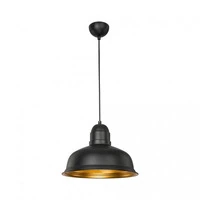Lampada a sospensione Kumbetmetallo nero interno oro