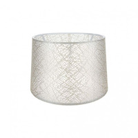 Paralume Deco tessuto crema motivo ricamo conf 6pz