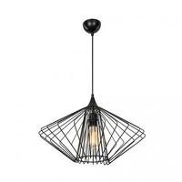 Lampada a sospensione Arona filo metallico nero