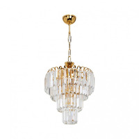 Lampada da soffitto a 3 luci  Miranda vetro e oro