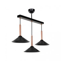 Lampada a sospensione Mandarin con paralumi metallo nero
