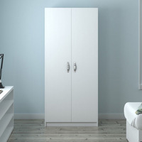 Armadio 247x58x90 due ante bianco frassinato