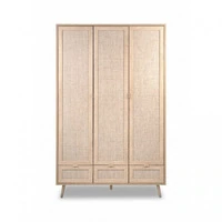 Armadio Bali 60B 3 ante e 3 cassetti effetto vimini