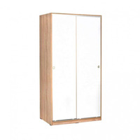 Armadio SWD4362024 con appendiabiti struttura rovere e frontali bianco