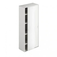 Armadio 212 due ante scorrevoli bianco frassinato con ripiani