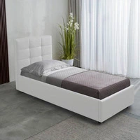 Letto singolo con contenitore Napoli bianco