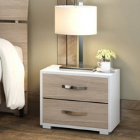 Comodino 2 cassetti 52x36x43H olmo