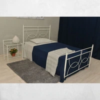 Letto francese Silene ferro battuto bianco opaco