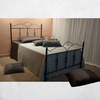 Letto una piazza e mezza Primula ferro battuto nero oro