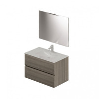 Mobile bagno con Lavabo e Specchio da 80 Colore Olmo