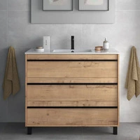 Mobile bagno rovere ostippo con lavabo 3 cassetti 100x45x86h