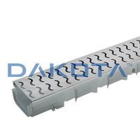 1 pz. Pegasus Plus One S Grigia con Griglia Acciaio Zincato Wave More Misure   100 x 35 x 1.000mm