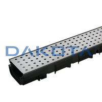 1 pz. Pegasus Plus One S Nera con Griglia Acciaio Zincato Hole Misure   100 x 35 x 1.000mm