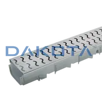 1 pz. Pegasus Plus One S Grigia con Griglia Acciaio Inox Wave More Misure   100 x 35 x 1.000mm