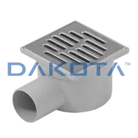 30 pzChiusino Scarico Laterale (Griglia Inox) - venduto in Blister Misure   105 x 105mm