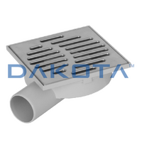 25 pzChiusino Orientabile Scarico Ribassato (Griglia Inox) - venduto in Blister Misure   150 x 150mm