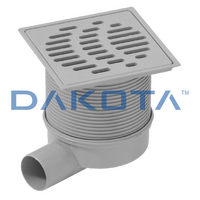 12 pzChiusino Telescopico Orientabile Scarico Ribassato  (Telaio ABS + Griglia Inox) - venduto in Bl