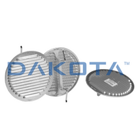 Griglia Universale Tonda Alluminio Ã¸ 222 - 1 pz. Misure   imbocco da 160 a 200mm