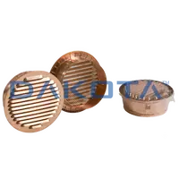 Griglia Fissa Tonda Rame - 1 pz. Misure   imbocco 80mm